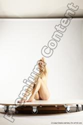 Nude Woman White Sitting poses - ALL Slim long colored Sitting poses - simple Multi angle poses Pinup